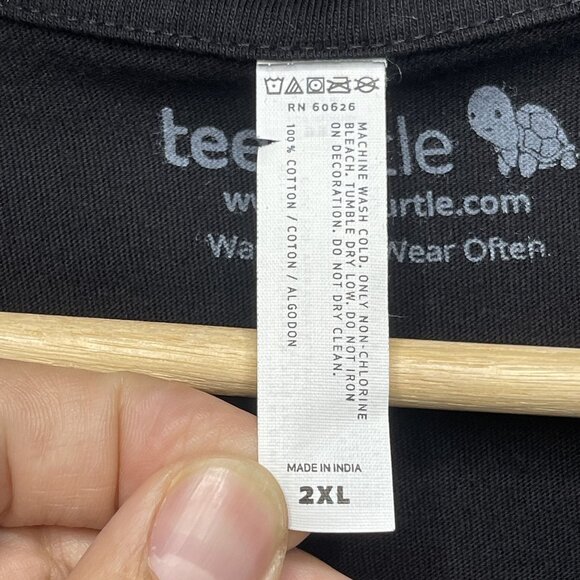 Teeturtle Pew Pew Cat Gamer Graphic T-Shirt 2XL Black Short Sleeve - Picture 4 of 6